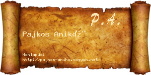 Pajkos Anikó névjegykártya